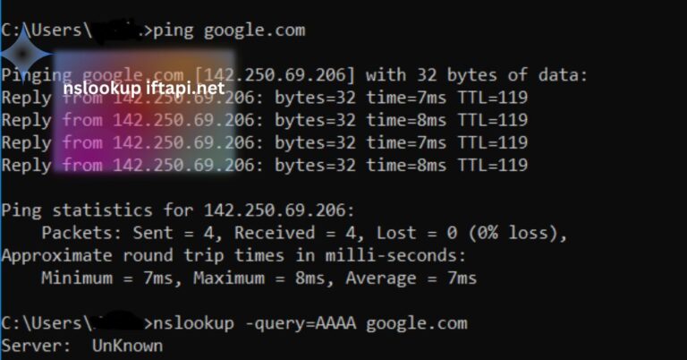 nslookup iftapi.net